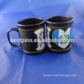 I Love 3d PVC mugs, custom plastic rubber mat mugs wholesale